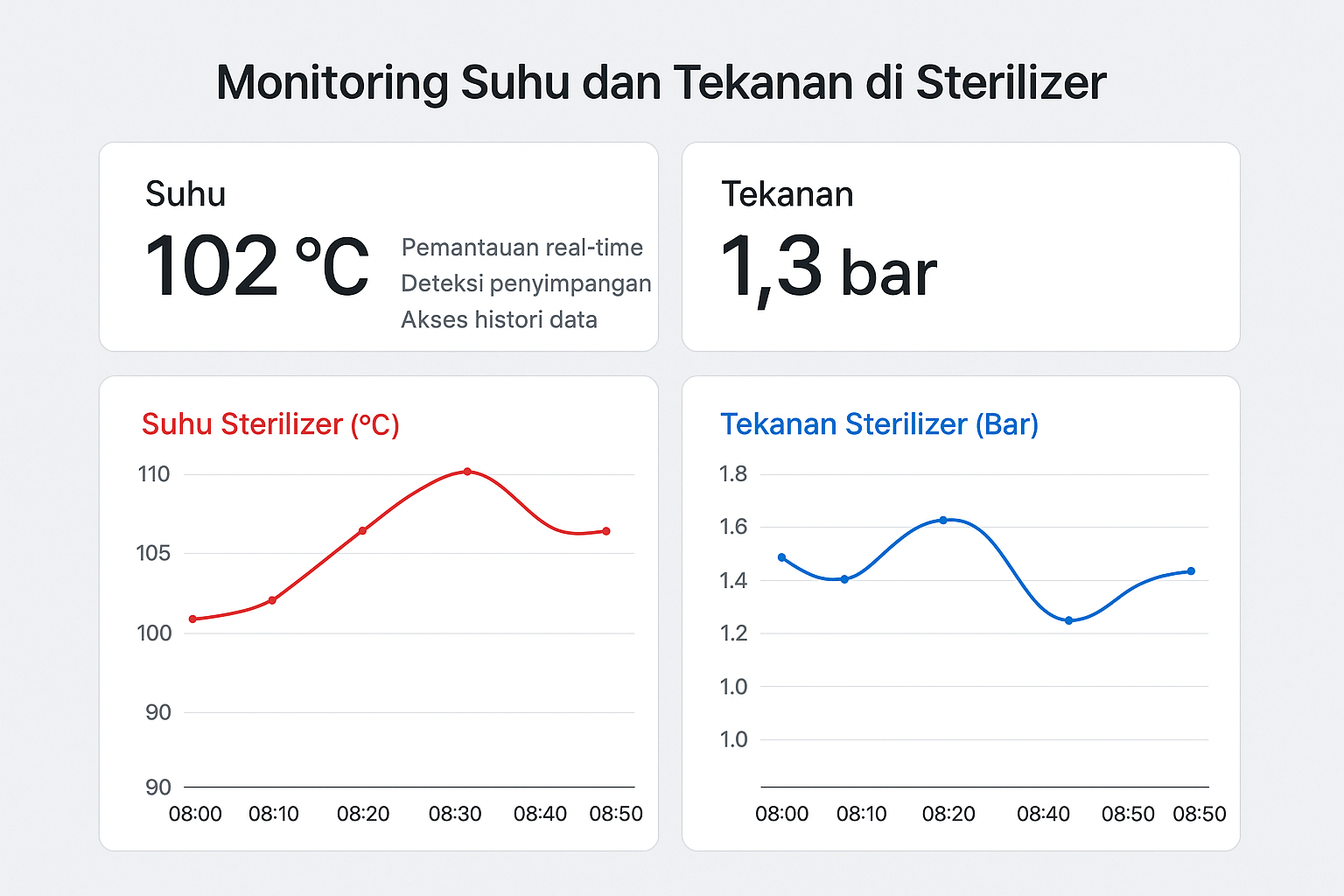 Dashboard Monitoring Suhu dan Tekanan